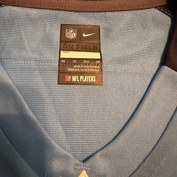 NFL On Field Light Blue and Dark Blue Jersey - Picture 2 of 6